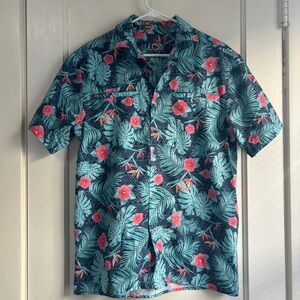 LOF Tropical Floral Men's Button Down Shirt